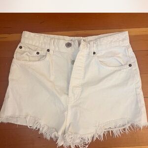 Zara White Denim Shorts